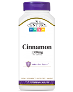 21st Century Cinnamon 1000mg - 120 Vegetarian Capsules
