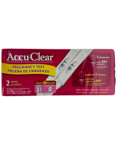 Accu-Clear Pregnancy Test - 2 Test Sticks