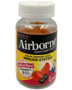 Airborne Immune Support Supplements - Very Berry Naturally Flavored - 21 Ct