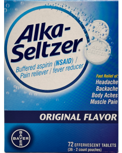 Alka-Seltzer - Original Flavor - 72 Effervescent Tablets