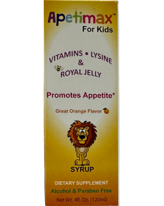 Apetimax Syrup For Kids - Great Orange Flavor - 4 FL OZ