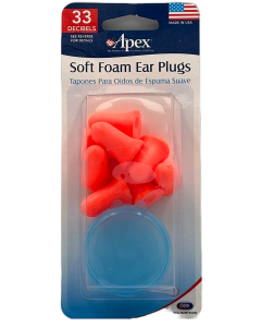 Apex - Soft Foam Ear Plugs - 33 Decibels