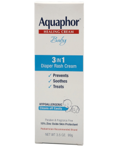 Aquaphor Baby Healing Cream - 3 in 1 Diaper Rash Cream - Hypoallergenic - 3.5 OZ