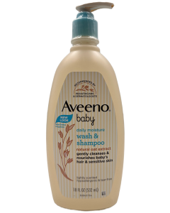 Aveeno Baby - Daily Moisture Wash & Shampoo - Oat Extract - 18 FL OZ