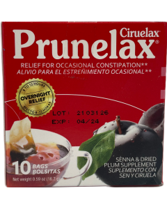 Ciruelax Prunelax - Natural Laxative - Regular Tea Plum - 10 Bags