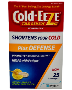 Cold-Eeze Cold Remedy Lozenges - Natural Honey Lemon Flavor - 25 Ct