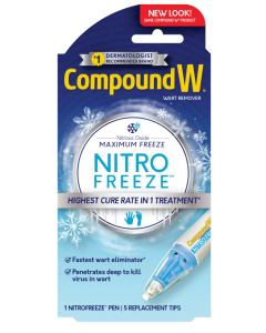 Compound W - Wart Removal NitroFreeze Pen - 1 Pen & 5 Replaceable Tips
