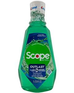 Crest - Scope Outlast Mouthwash - Fresh Mint - 33.8 FL OZ