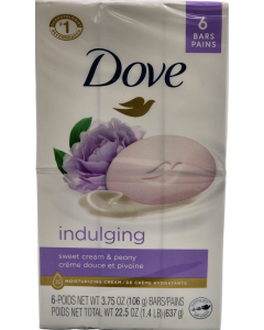 Dove Indulging Bars - Sweet Cream & Peony - 6 Ct