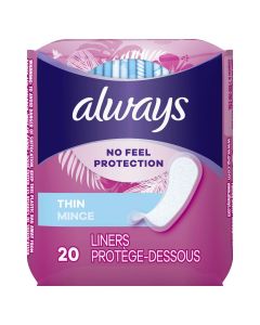 Always Liners - Thin No Feel Protection - 20 Liners