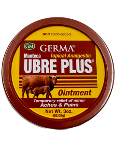 Germa Manteca Ubre Plus Ointment - Aches & Pain Relief - 3 OZ