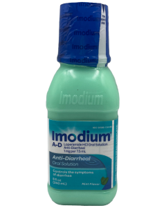 Imodium - Anti Diarrheal Oral Solution - Mint Flavor - 8 FL OZ