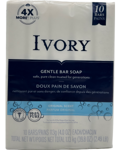 Ivory Gentle Bar Soap - Original Scent - 10 Ct