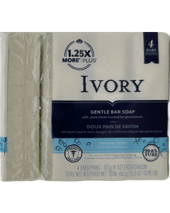 Ivory Gentle Bar Soap - Original Scent - 4 Ct