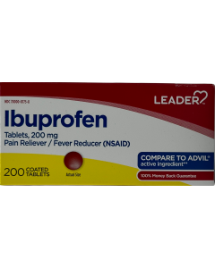 Leader Ibuprofen Tablets 200mg - 200 Tablets