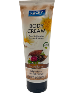 Lucky Super Soft Body Cream - Cocoa Butter - 6 FL Oz (170 g)
