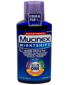Mucinex Nightshift - Severe Cold & Flu Liquid - 6 FL OZ