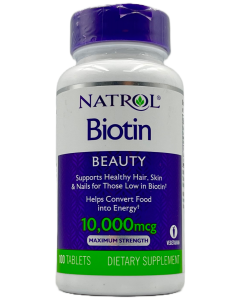 Natrol - Biotin 10,000 mcg Tablets - 100 Ct