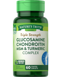 Nature's Truth - Triple Strength Glucosamine Chrondrotin MSM & Turmeric Complex Caplets - 60 Ct