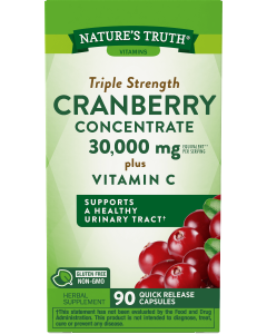 Nature's Truth Cranberry Concentrate 15,000mg Plus Vitamin C Capsules - Triple Strength - 90 Ct