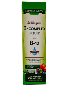 Nature's Truth Sublingual B-Complex Liquid plus B-12 - Natural Berry Flavor - 2 FL OZ