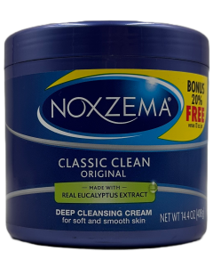 Noxzema Deep Cleansing Cream - Classic Clean Original - Real Eucalyptus Extract - 14.4 OZ