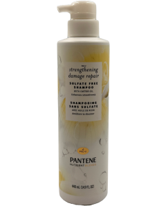 Pantene Pro V - Nutrient Blends - Strengthening Damage Repair, Sulfate Free Shampoo with Castor Oil - 14.9 FL OZ