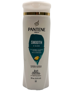 Pantene Pro V - Smooth & Sleek - 2 in 1 Shampoo + Conditioner - 12 FL OZ