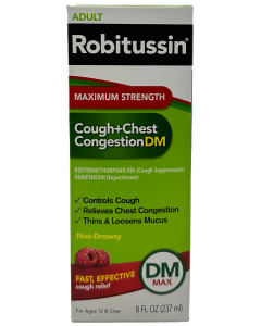 Robitussin Cough + Chest Congestion DM Syrup - 8 FL OZ