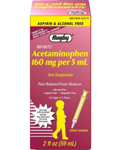 Rugby - Infants Acetaminophen 160 mg per 5 ml - Cherry Flavored - 2 FL OZ 