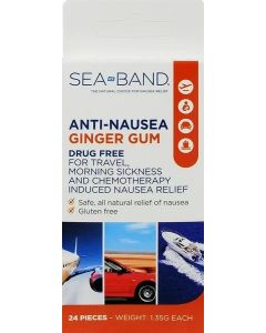 Sea Band - Anti-Nausea Ginger Gum - 24 Pieces