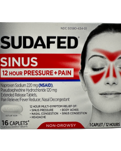 Sudafed Sinus 220 mg - 16 Caplets