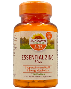 Sundown - Essential Zinc 50 mg Caplets - 100 Ct