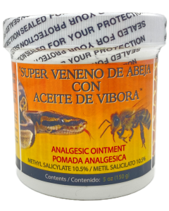Super Veneno De Abeja Con Aceite De Vibora - Analgesic Ointment - 5 OZ