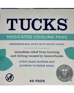 Tucks Medicated Cooling Pads - 40 pads