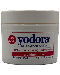 Yodora Deodorant Cream - Powder Scent - 2 OZ
