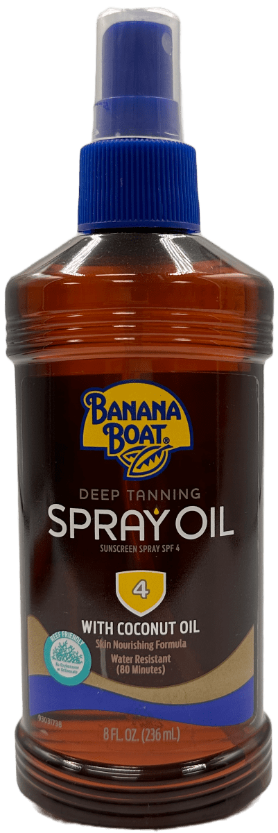 Banana Boat Deep Tanning Spray Oil - SPF 4 - Coconut Oil - 8 FL OZ