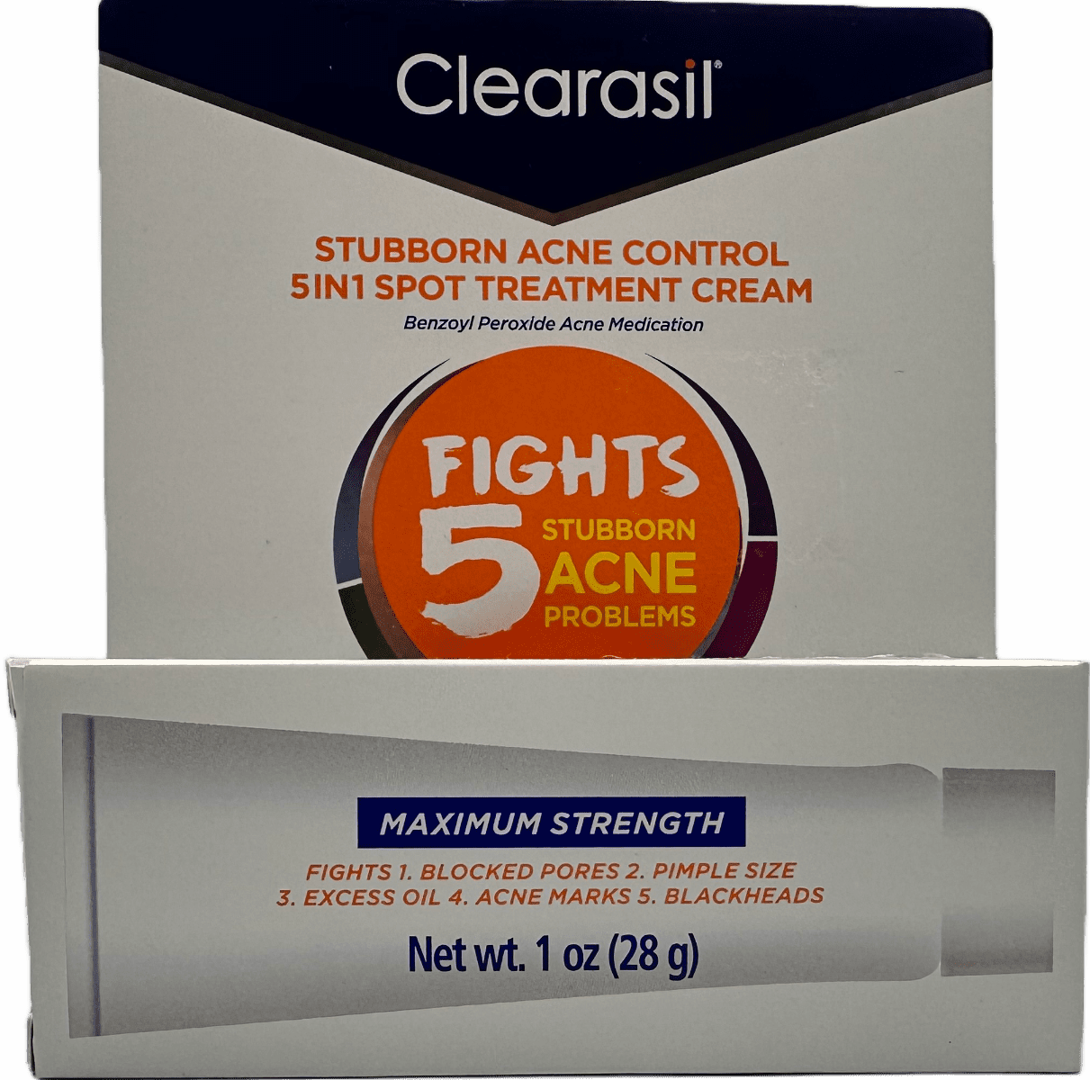 Clearasil Stubborn Acne Control 5 in1 Spot Treatment Cream - 1 OZ