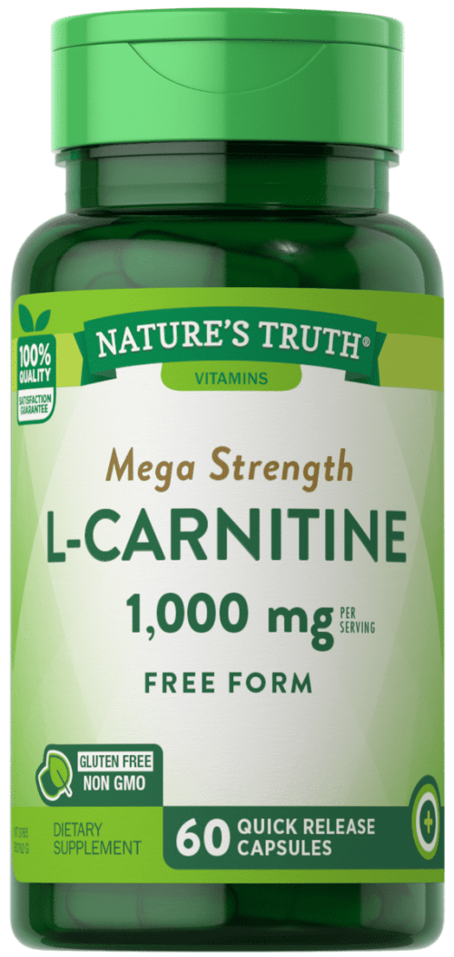 Nature's Truth L-Carnitine Mega Strength 1,000mg - 60 Quick Release Capsules
