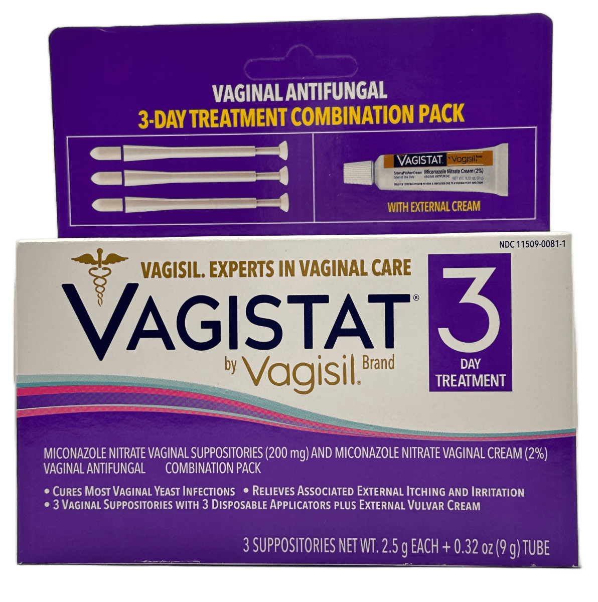 Vagistat 3 day treatment - 3 Suppositories