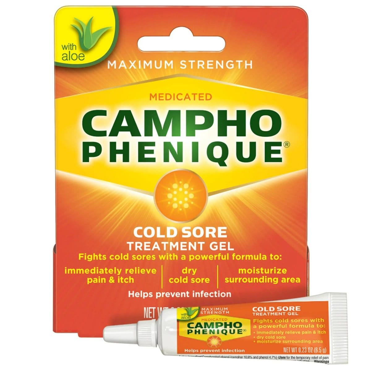 Campho Phenique - Cold Sore Treatment Gel - 0.23 OZ