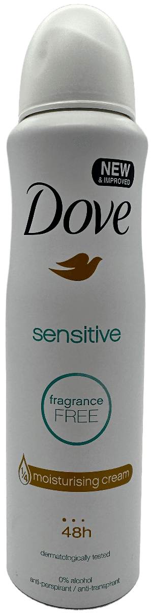 Dove Sensitive Fragrance Free Anti-Perspirant Spray- 150mL
