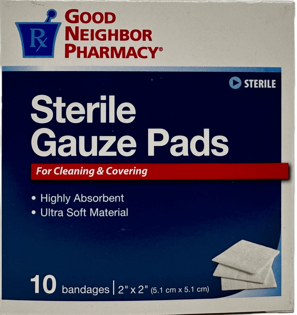 Good Neighbor Pharmacy - Sterile Gauze Pads - 2x2 - 10 Ct