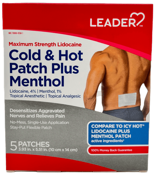 Cold and Hot Patch Plus Menthol | Pain Relief 5-ct