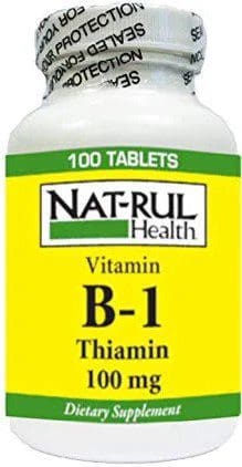 Nat-Rul Health Vitamin B-1 100mg Tablets - 100 Ct