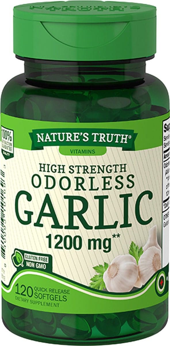 Nature's Truth High Strength Odorless Garlic 1200 mg - 120 Softgels